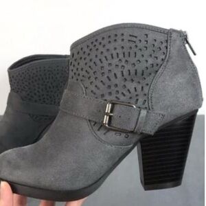 JustFab Charcoal Ankle Booties